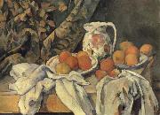 Paul Cezanne Still Life with Curtain painting